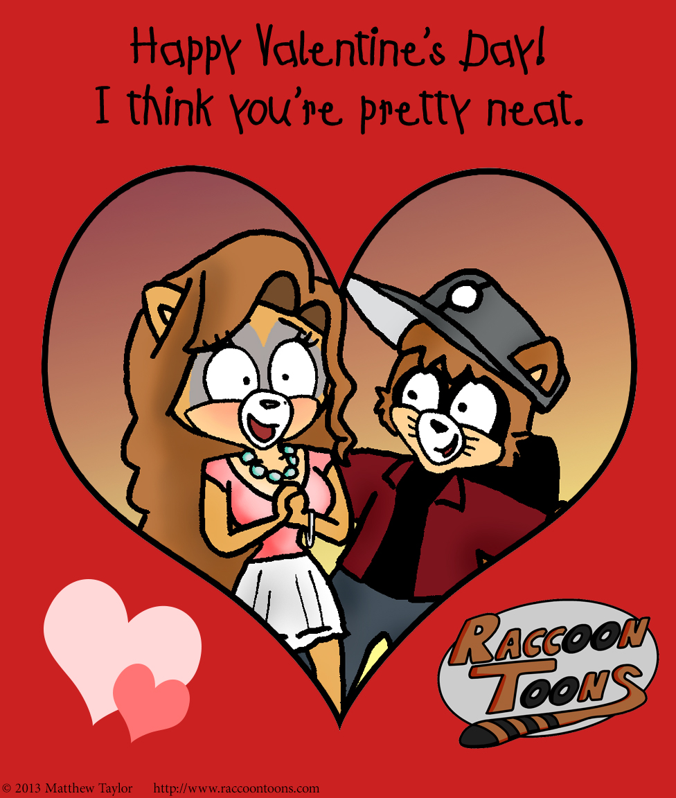 Raccoon Toons Valentine 1