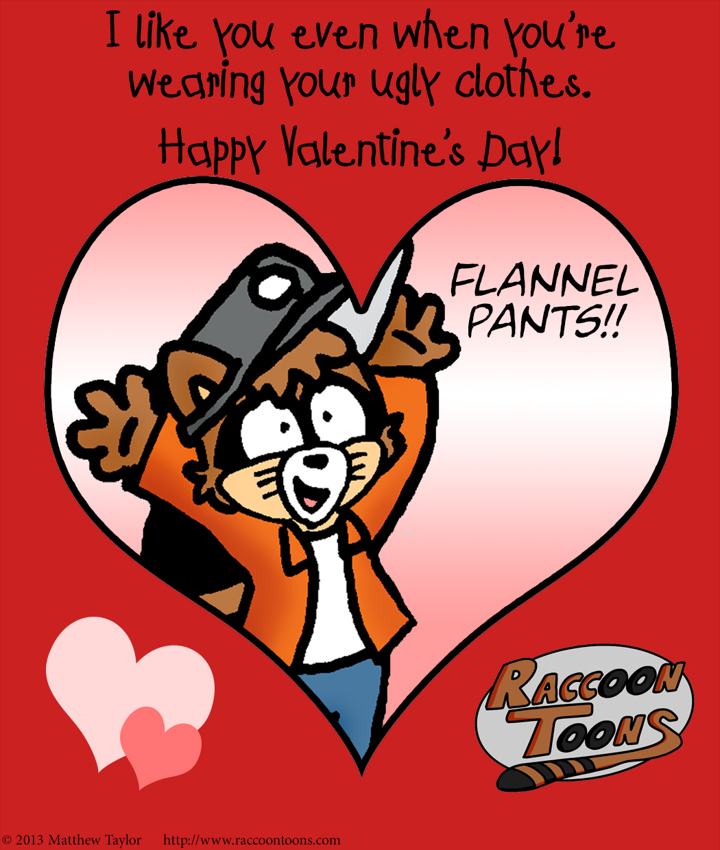 Raccoon Toons Valentine 2